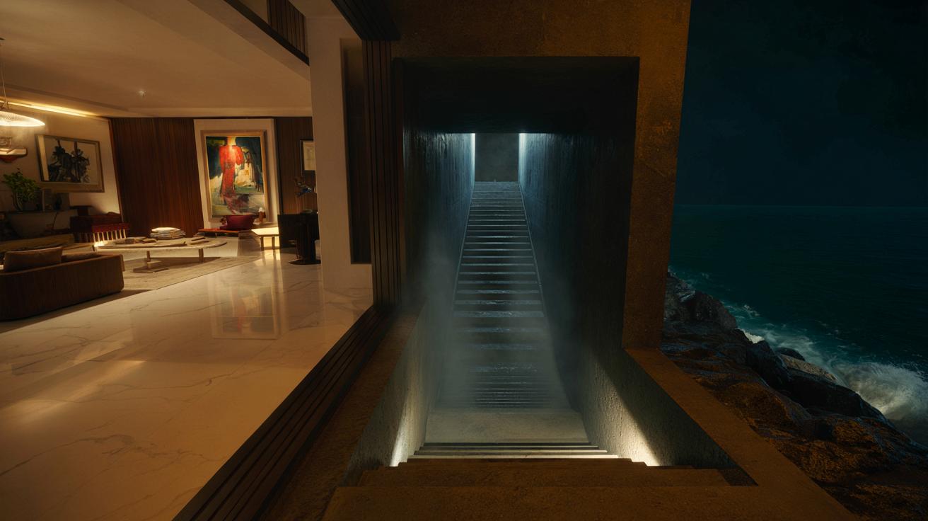 Een valluik in Epsteins huis leidde naar zee, en roept vragen op over de reden achter deze geheime doorgang